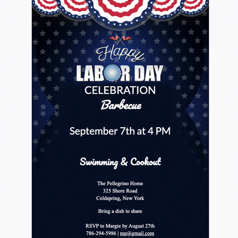 Labor Day Event Invite